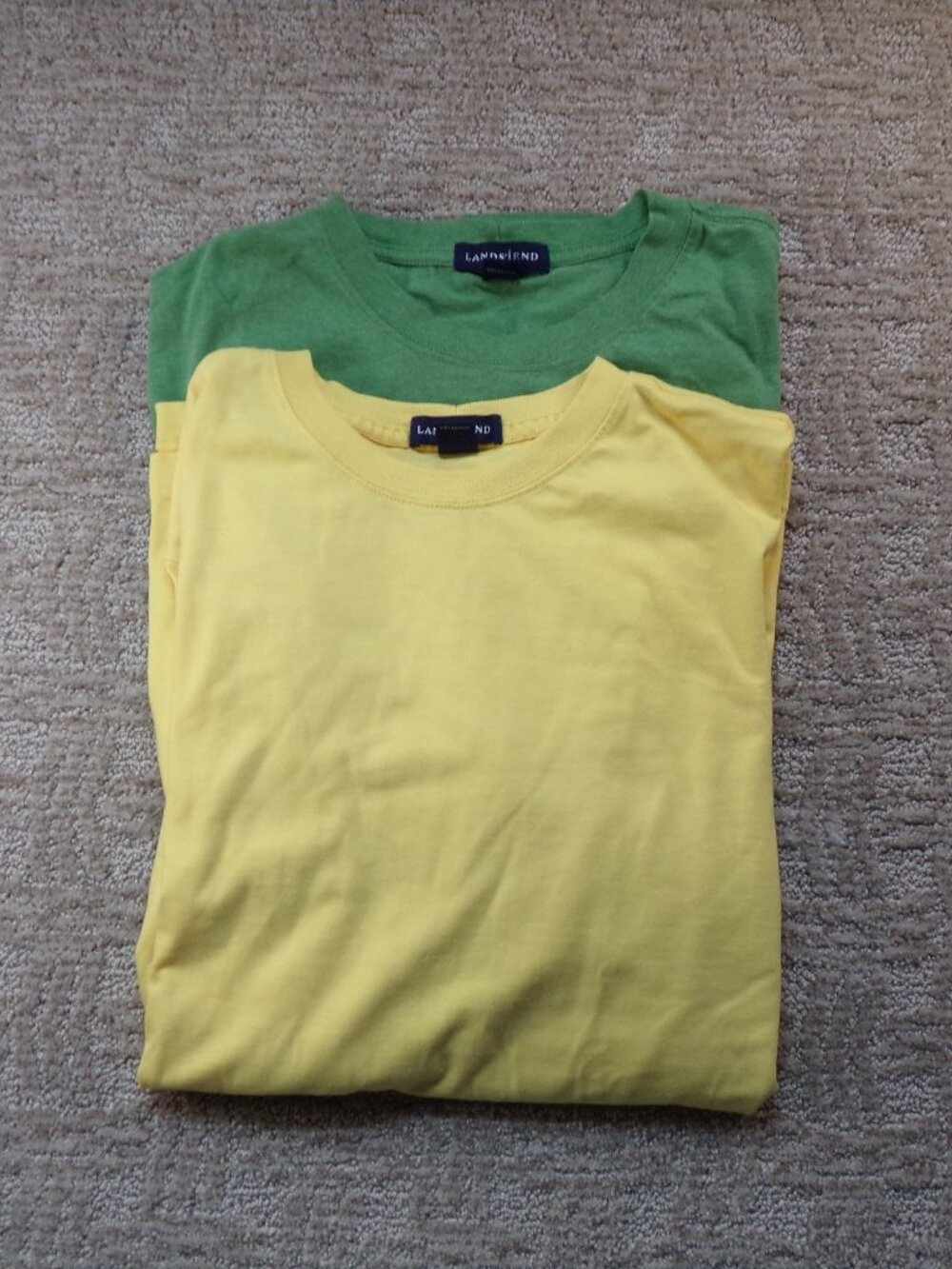 Men's Land's End XL 46-48 T Shirt Cotton Long Sleeves Crew Neck Read Description